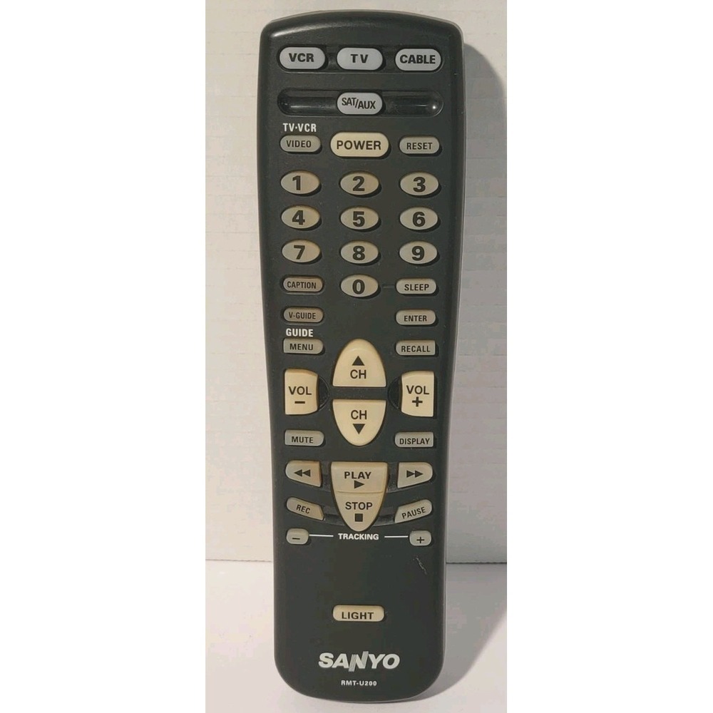 Sanyo TV VCR Cable Remote Control‎ Quick Guide #RMT-U210